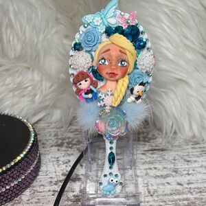 Enchanting Frozen Blue and White Kids Toy Mirror